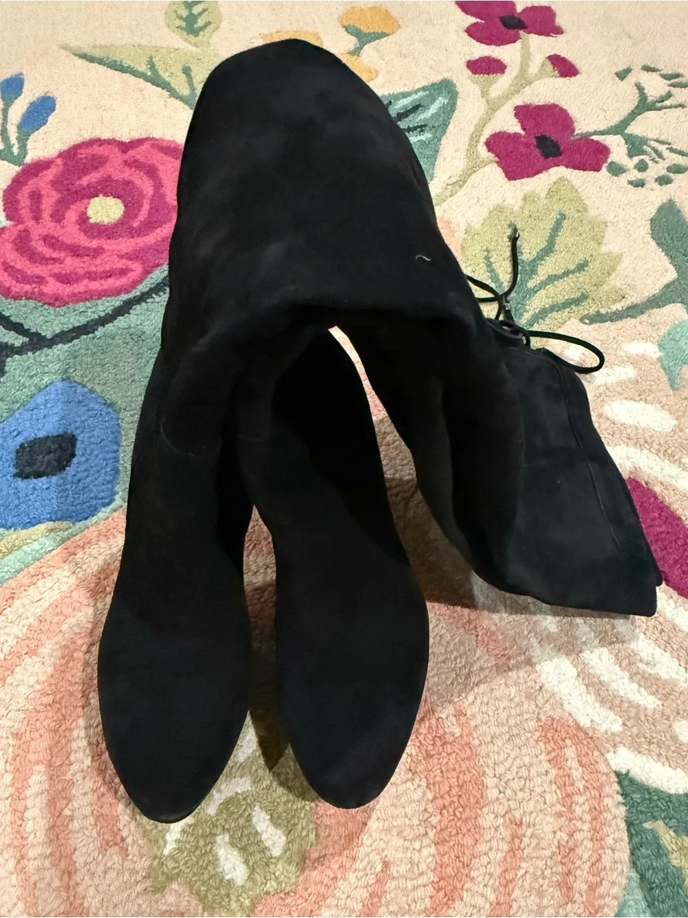 Over the knee black suede boot, size 7